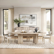 Classic Home Sorento dining table with a polished wooden surface and sturdy legs, ideal for modern dining rooms.