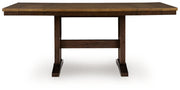 Rylandeen - Rectangular Dining Room Counter Height Extension Table - Light Brown / Dark Brown - R&R Furniture Gallery (Fountain Valley, CA)