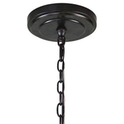 Black 12-light circle chandelier by Uttermost featuring modern design with sleek metal frame and integrated lighting.