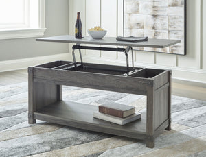 Freedan - Rect Lift Top Cocktail Table - Grayish Brown - R&R Furniture Gallery (Fountain Valley, CA)