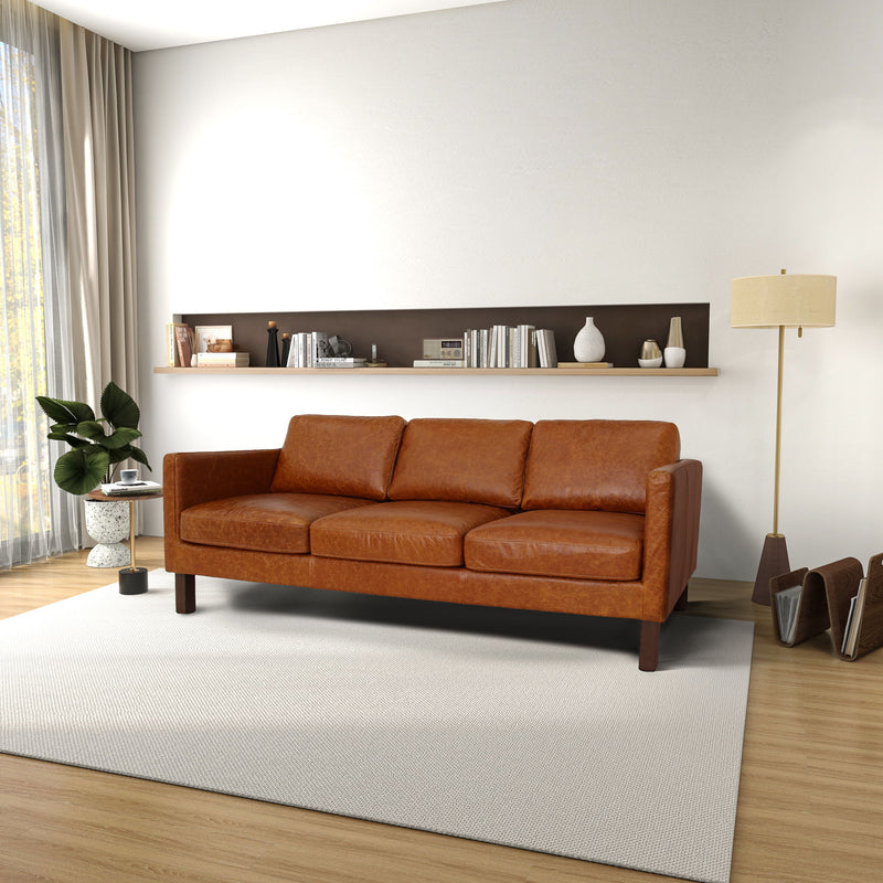Memphis - Waxy Sofa - Cognac - R&R Furniture Gallery (Fountain Valley, CA)