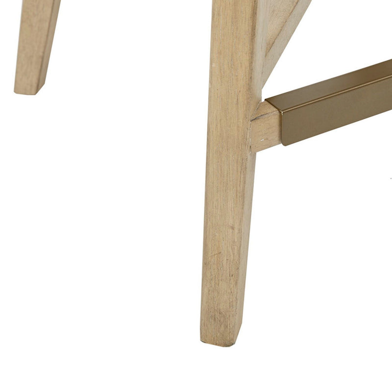 Design Swivel Counter Stool With Low Back Support Polyester And Solid Wood - Cream - R&R Furniture Gallery (Fountain Valley, CA)