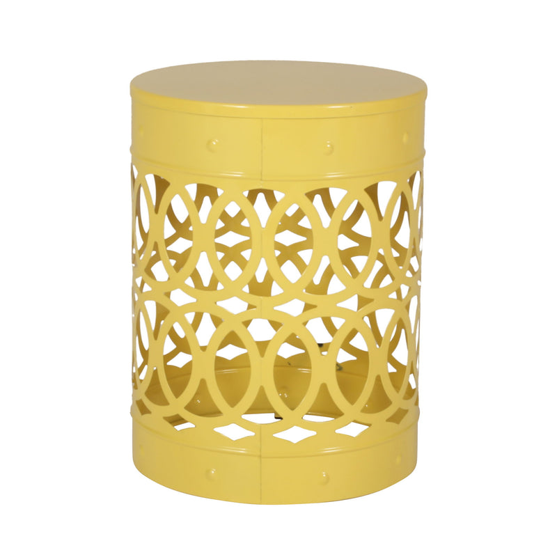 Outdoor metal S/2 end table by Noble House, showcasing a sleek, durable side table with a modern design and metal construction.