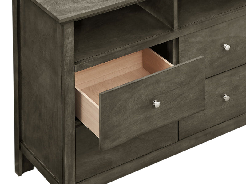 Glory Furniture Hammond media chest with storage, featuring a classic wooden design and multiple compartments for media devices.