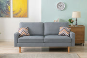 Bahamas - Minimalistic Sofa With 2 Throw Pillows - R&R Furniture Gallery (Fountain Valley, CA)