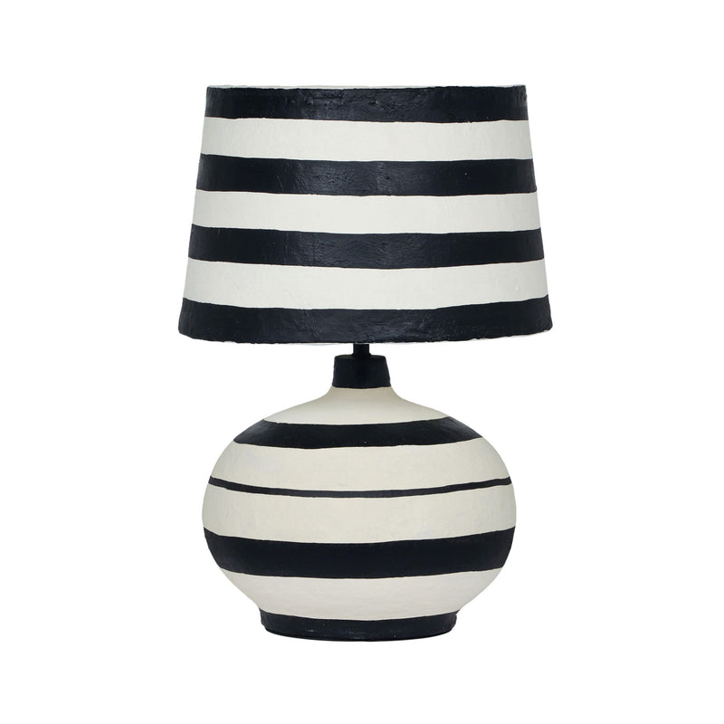Positano - Striped Papier Mache Table Lamp - R&R Furniture Gallery (Fountain Valley, CA)