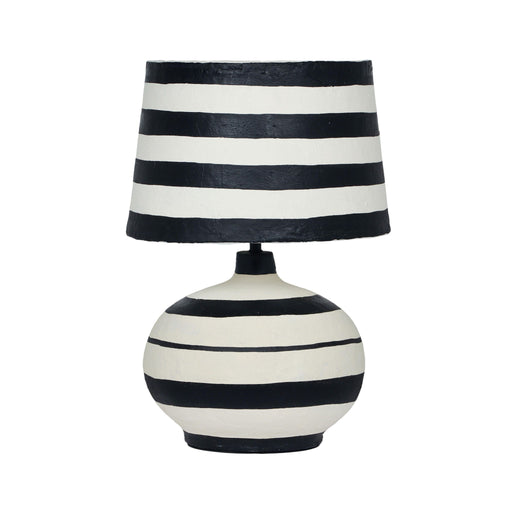 Positano - Striped Papier Mache Table Lamp - R&R Furniture Gallery (Fountain Valley, CA)