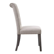 Yabeina - Side Chair (Set of 2) - Beige Linen & Gray - R&R Furniture Gallery (Fountain Valley, CA)
