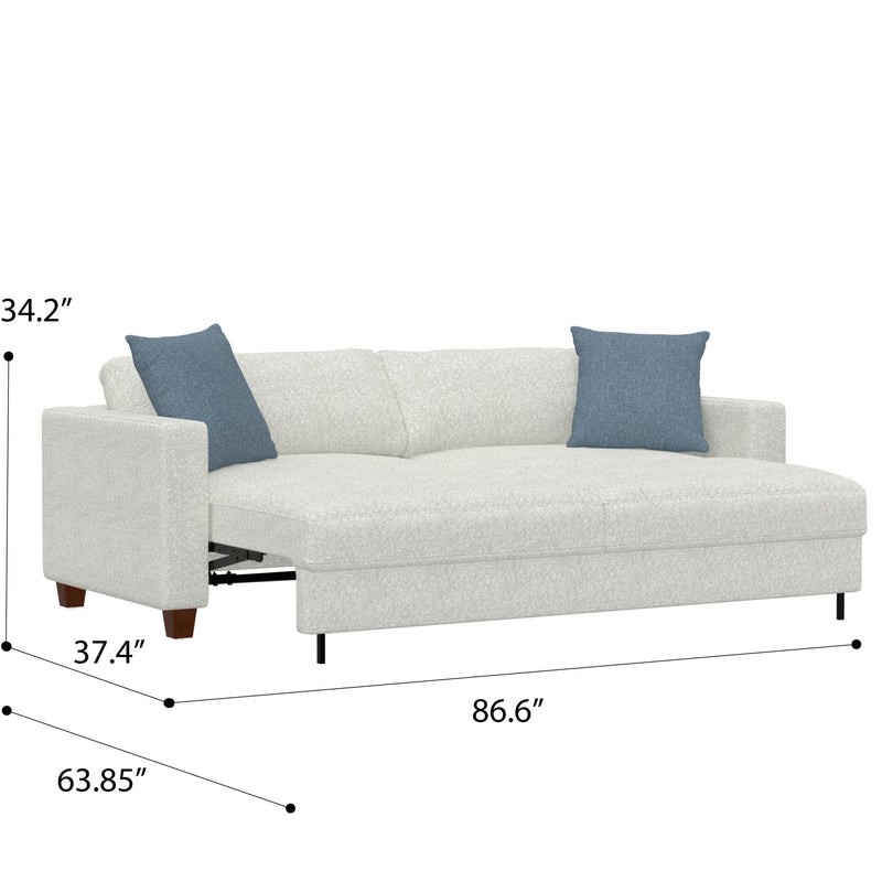 Pop Up Sleeper Sofa For Living Spaces - White - R&R Furniture Gallery (Fountain Valley, CA)