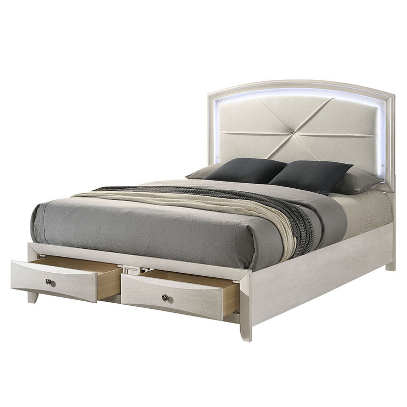 Ramondi - Bed With Storage & LED - R&R Furniture Gallery (Fountain Valley, CA)