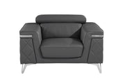 1140 - Top Grain Italian Leather Chair - R&R Furniture Gallery (Fountain Valley, CA)