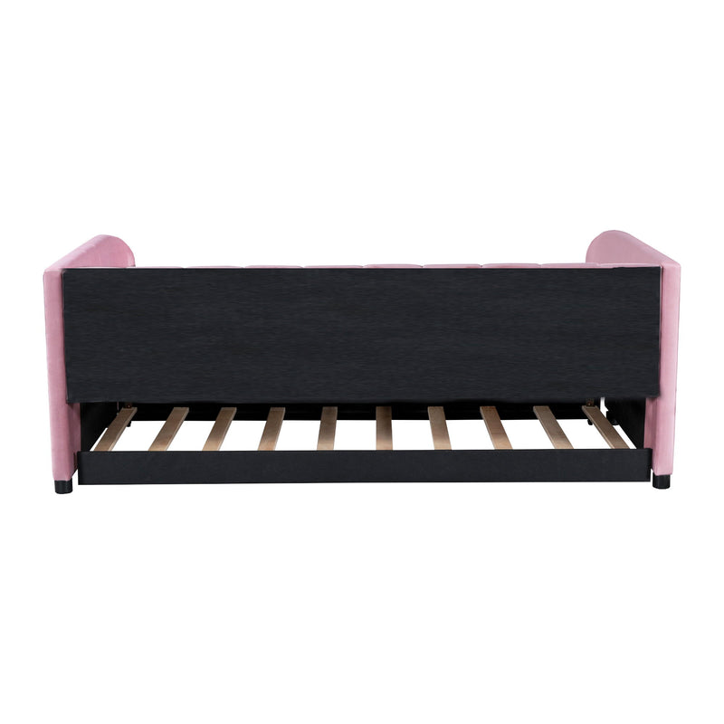 Upholstered Daybed With Ergonomic Design Backrest - R&R Furniture Gallery (Fountain Valley, CA)