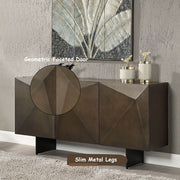 Malika - Ceramic Top Server - Copper Cross Brushed - R&R Furniture Gallery (Fountain Valley, CA)