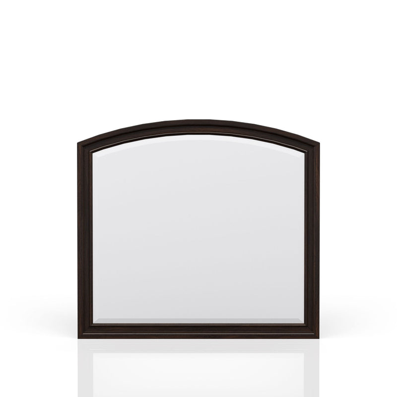 Elegant Design Mirror - Dark Cherry - R&R Furniture Gallery (Fountain Valley, CA)