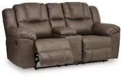 Lowilla - Double Reclining Loveseat With Console - Driftwood - R&R Furniture Gallery (Fountain Valley, CA)