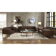 Porchester - Sofa - Distress Chocolate Top Grain Leather - R&R Furniture Gallery (Fountain Valley, CA)