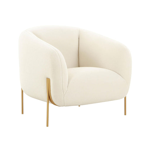 Kandra - Shearling Accent Chair - Cream - R&R Furniture Gallery (Fountain Valley, CA)