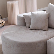 2 Piece Fabric Cloud Curved Sectional Sofa With Chaise For Living Room - R&R Furniture Gallery (Fountain Valley, CA)