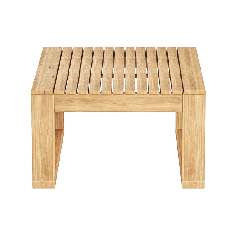 Outdoor 4 Pieces Acacia Sectional Patio Sofa Set - Light Gray / Teak - R&R Furniture Gallery (Fountain Valley, CA)