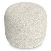 Chantal - Round Pouf - White - R&R Furniture Gallery (Fountain Valley, CA)