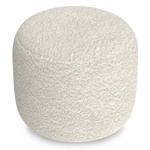 Chantal - Round Pouf - White - R&R Furniture Gallery (Fountain Valley, CA)