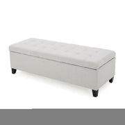 Upholstered Storage Ottoman Bench, Foot Rest For Bedroom - R&R Furniture Gallery (Fountain Valley, CA)