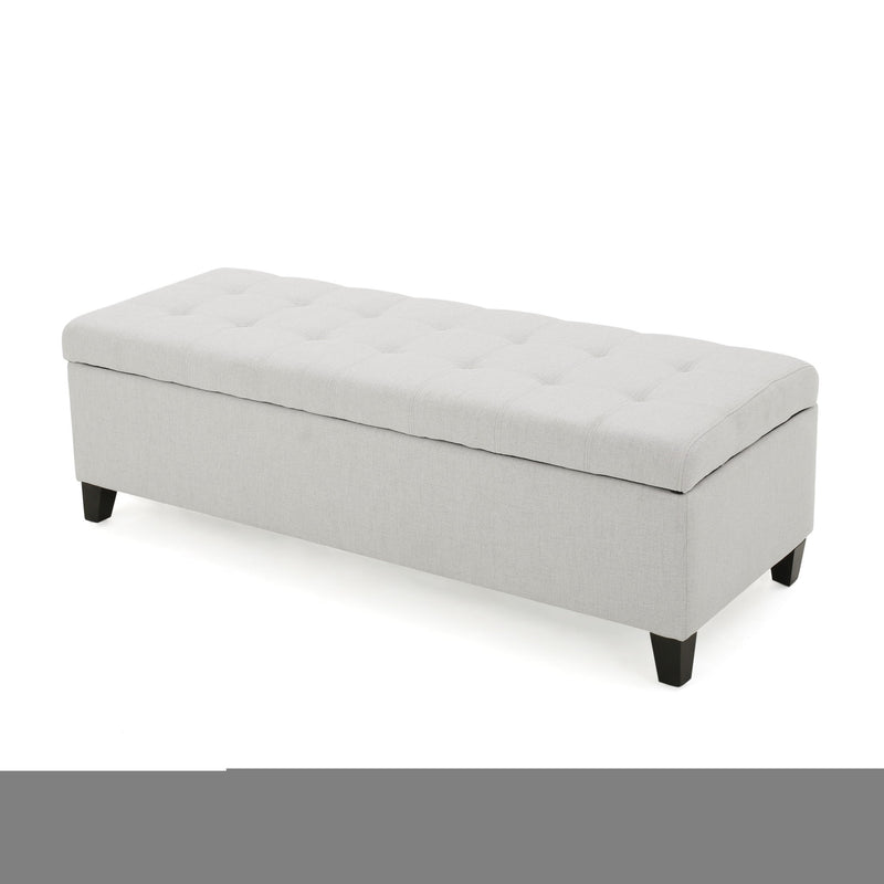 Upholstered Storage Ottoman Bench, Foot Rest For Bedroom - R&R Furniture Gallery (Fountain Valley, CA)