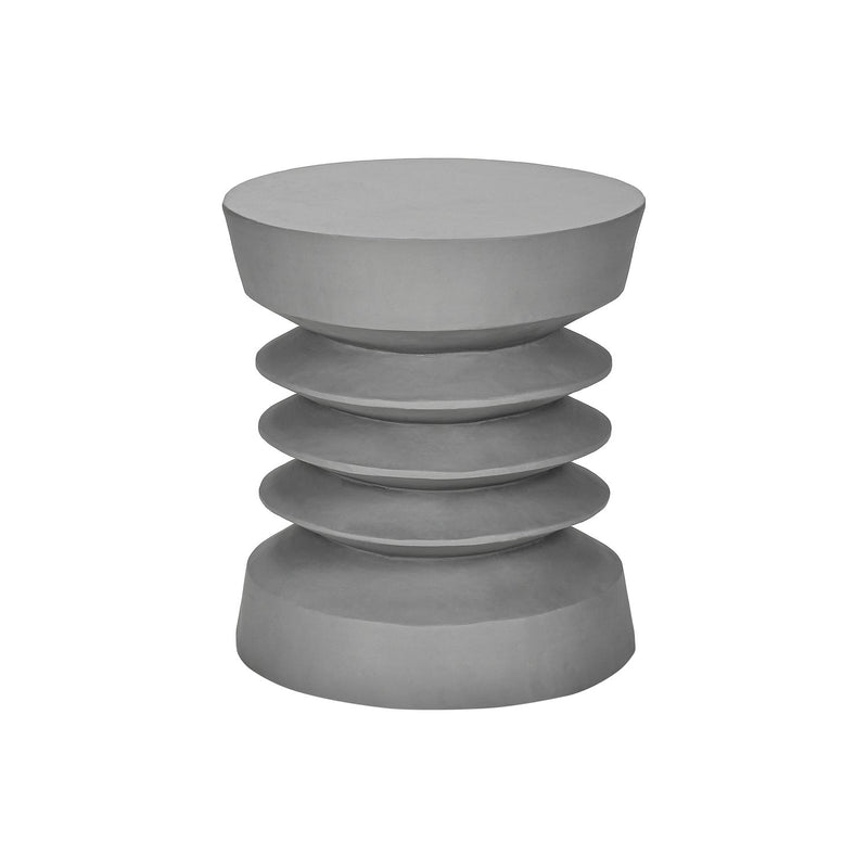 8th Street contemporary round accent table for indoor and outdoor use, with sleek design and sturdy metal frame.