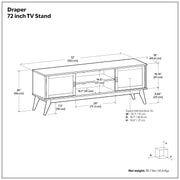 Draper - Handcrafted Mid Century Low TV Media Stand - R&R Furniture Gallery (Fountain Valley, CA)