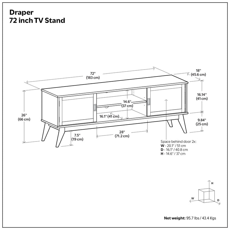 Draper - Handcrafted Mid Century Low TV Media Stand - R&R Furniture Gallery (Fountain Valley, CA)