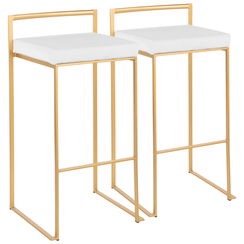 Lumi Source Fuji contemporary glam barstool with sleek design and quality construction, featuring a modern style with a sturdy frame.