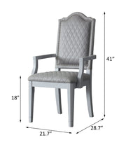 House Marchese - Arm Chair (Set of 2) - Two Tone Gray Fabric & Pearl Gray - R&R Furniture Gallery (Fountain Valley, CA)