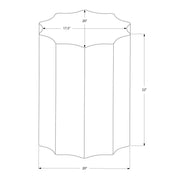 Drum Accent Side Table, Stylish Scalloped Design - R&R Furniture Gallery (Fountain Valley, CA)