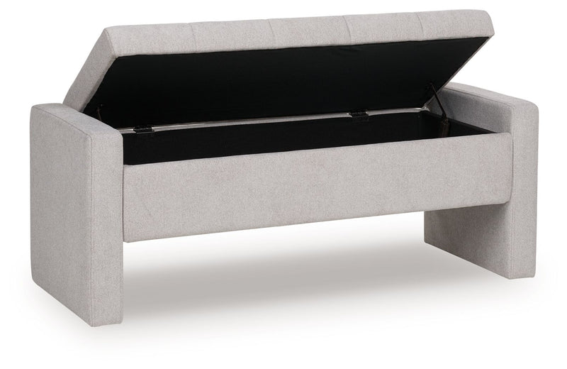 Akselman - Storage Bench - Gray - R&R Furniture Gallery (Fountain Valley, CA)