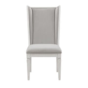 Katia - Hostess Chair (Set of 2) - Light Gray Linen & Weathered White - R&R Furniture Gallery (Fountain Valley, CA)