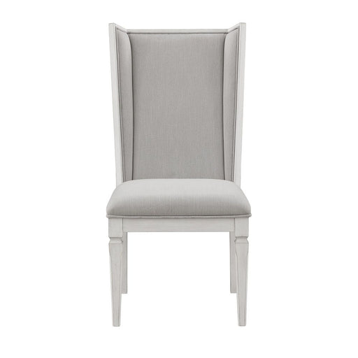 Katia - Hostess Chair (Set of 2) - Light Gray Linen & Weathered White - R&R Furniture Gallery (Fountain Valley, CA)