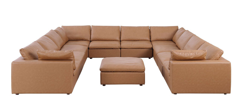 1100 - 11-Piece U-Shaped Sectional In Top-Grain Italian Leather
