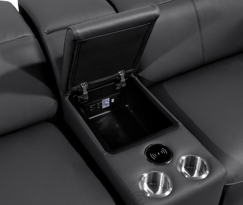 1224 - 7-Piece Modular Power Reclining Sofa, Loveseat & Chair Set In With 5 Power Recliners & Power Headrests