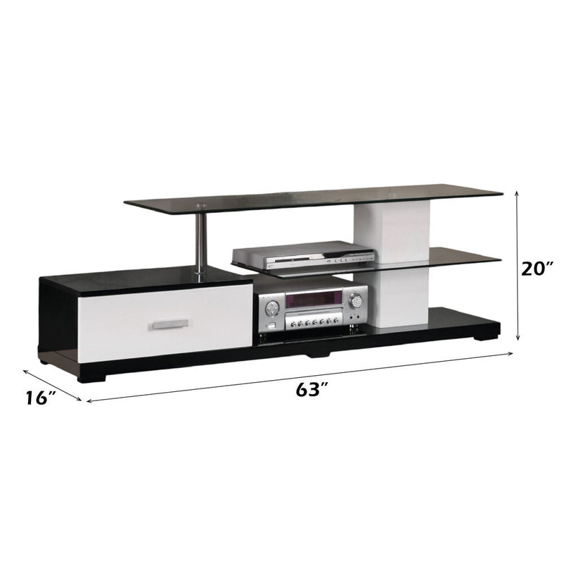 Ivana - TV Stand - White & Black - R&R Furniture Gallery (Fountain Valley, CA)