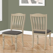 Dining Chair, Upholstered, Side, Transitional (Set of 2) - Gray - R&R Furniture Gallery (Fountain Valley, CA)