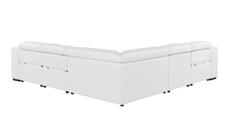 1224 - 5-Piece L-Shaped Sectional Sofa In With 3 Power Recliners & Power Headrests