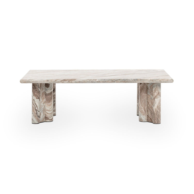 Bowman - Marble Rectangular Coffee Table - Rusty Gray - R&R Furniture Gallery (Fountain Valley, CA)