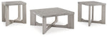 Garnilly - Occasional Table Set (Set of 3) - Whitewash - R&R Furniture Gallery (Fountain Valley, CA)