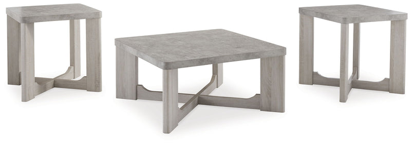 Garnilly - Occasional Table Set (Set of 3) - Whitewash - R&R Furniture Gallery (Fountain Valley, CA)