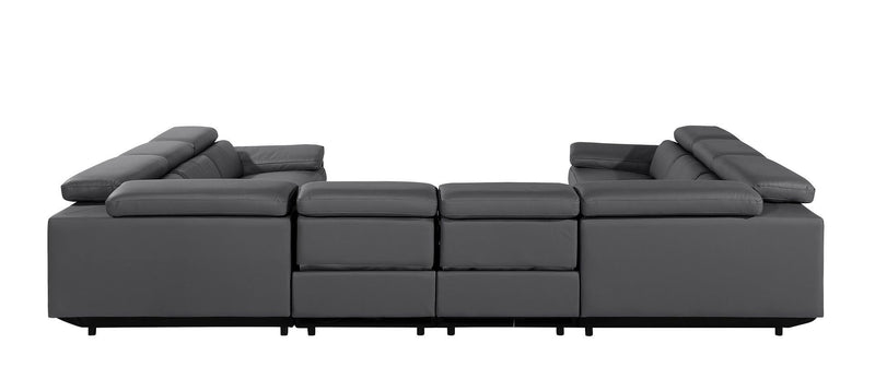 1246 - 8-Piece U-Shaped Modular Power Reclining Sectional With 4 Power Recliners And Power Headrests