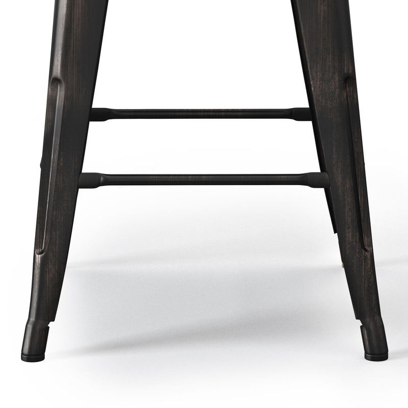 Rayne - Curved Back Metal Stool (Set of 2) - R&R Furniture Gallery (Fountain Valley, CA)