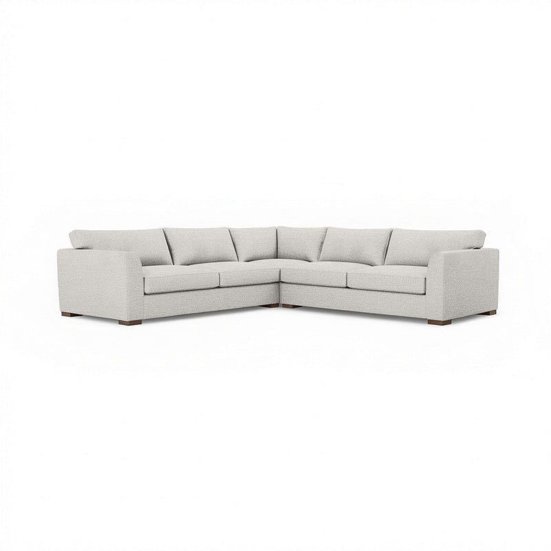 Classic Home Bryson 3-piece ElPaso stationary sectional sofa with plush cushions and modern design, shown in a cozy living room setting.