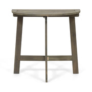 Noble House outdoor 3-piece half round folding bistro set with round tables and matching chairs for patio or garden use.