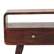 Solid Wood Curved Media Unit - R&R Furniture Gallery (Fountain Valley, CA)