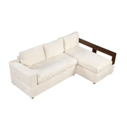 Noble House stationary sectional sofa with upholstered cushions and reversible armrests for a modern living room.
